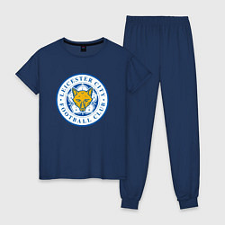 Пижама хлопковая женская Leicester City FC, цвет: тёмно-синий