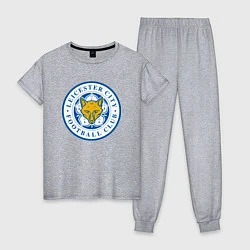 Пижама хлопковая женская Leicester City FC, цвет: меланж