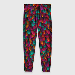 Женские брюки Разноцветные перья