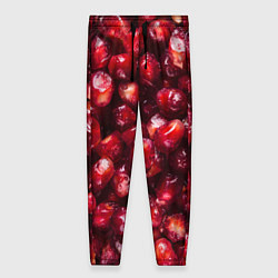 Женские брюки Много ягод граната ярко сочно