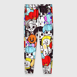 Брюки женские BTS BT21, цвет: 3D-принт