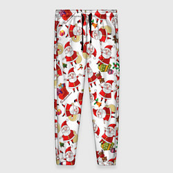 Брюки женские Дед Мороз, цвет: 3D-принт