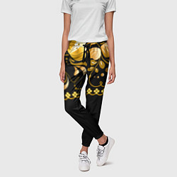 Брюки женские Цветы, цвет: 3D-принт — фото 2