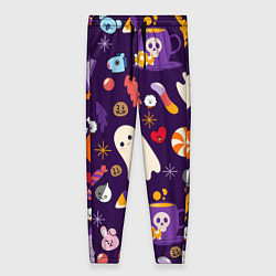 Брюки женские HALLOWEEN BTS BT21 PATTERN БТ21 БТС ХЕЛЛОУИН, цвет: 3D-принт