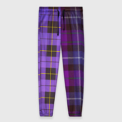 Брюки женские Purple Checkered, цвет: 3D-принт