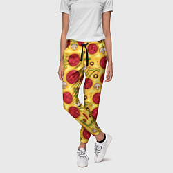 Брюки женские Pizza salami, цвет: 3D-принт — фото 2