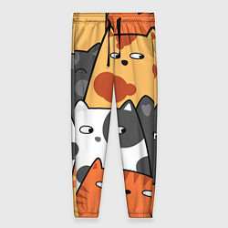 Брюки женские ТЕКСТУРНЫЕ КОТИКИ TEXTURED SEALS, цвет: 3D-принт