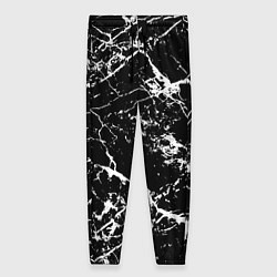 Женские брюки Текстура чёрного мрамора Texture of black marble