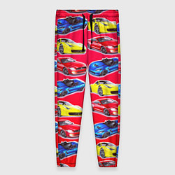 Брюки женские Спортивные машины, цвет: 3D-принт