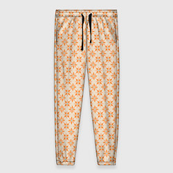 Женские брюки Оранжевые геометрические цветы