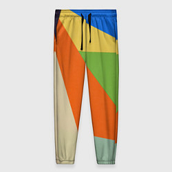 Женские брюки Геометрические разноцветные фигyры