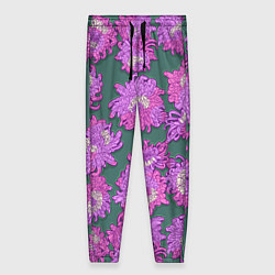 Женские брюки Яркие хризантемы