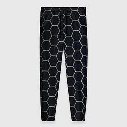 Брюки женские Шестиугольники, цвет: 3D-принт