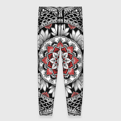 Женские брюки Мандала: цветочный узор