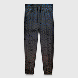 Брюки женские Грязный блестящий гексаэдр патттерн, цвет: 3D-принт