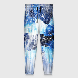 Женские брюки Ледяной и пиксельный паттерн