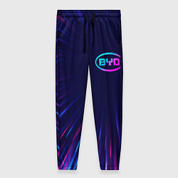 Брюки женские BYD neon speed lines, цвет: 3D-принт