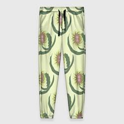 Женские брюки Причудливый цветок с большими листьями