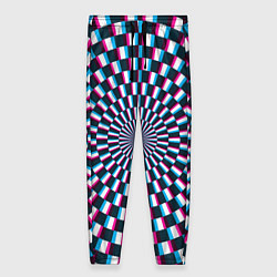Брюки женские Оптическая иллюзия глитч, цвет: 3D-принт