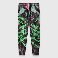 Женские брюки Зелёный элементаль киберпанк