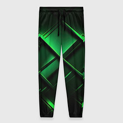 Брюки женские Зеленые неоновые плиты, цвет: 3D-принт