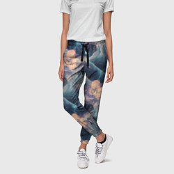 Брюки женские Волнообразная фрактальная абстракция, цвет: 3D-принт — фото 2