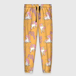 Брюки женские Единорог цветная грива, цвет: 3D-принт