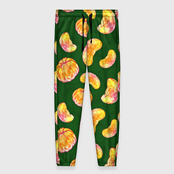 Брюки женские Мандариновые дольки, цвет: 3D-принт
