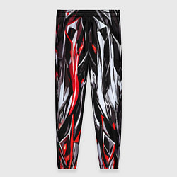 Женские брюки Агрессивные линии белые и красные