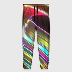 Женские брюки Неоновый крученный металл разноцветный