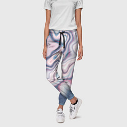 Брюки женские Мраморные разводы, цвет: 3D-принт — фото 2