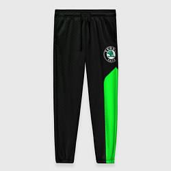 Брюки женские Skoda pattern sport green, цвет: 3D-принт