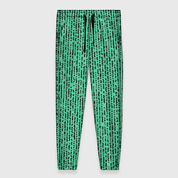 Женские брюки Мозаика нефритовый зелёный