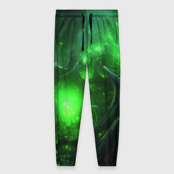 Брюки женские Зеленая кислотная яркая неоновая абстракция, цвет: 3D-принт