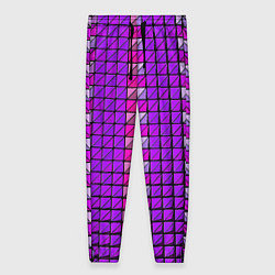 Брюки женские Фиолетовые плитки, цвет: 3D-принт