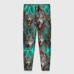 Брюки женские Эпичный паттерн из волков, цвет: 3D-принт