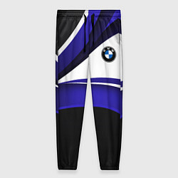 Брюки женские BMW Logotype - blue waves, цвет: 3D-принт