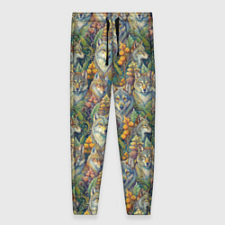Брюки женские Волки паттерн, цвет: 3D-принт