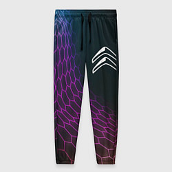 Брюки женские Citroen neon hexagon, цвет: 3D-принт