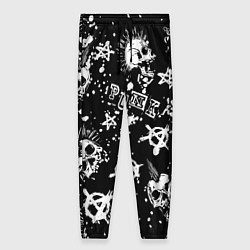 Брюки женские Панк черепа - анархия, цвет: 3D-принт