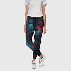 Брюки женские Цветные клубы дыма, цвет: 3D-принт — фото 2