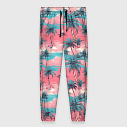 Брюки женские Летний закат на море паттерн-текстура, цвет: 3D-принт