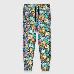 Брюки женские Животные и узоры, цвет: 3D-принт