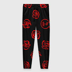 Брюки женские Twenty one pilots rose pattern, цвет: 3D-принт