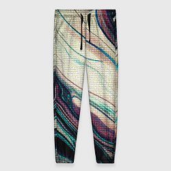 Брюки женские Абстракция тёмные краски с текстурой, цвет: 3D-принт