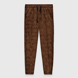 Брюки женские Коричневый текстурный, цвет: 3D-принт