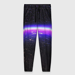 Брюки женские Планета и неоновое свечение, цвет: 3D-принт