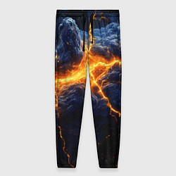 Брюки женские Молнии в разбитом небе, цвет: 3D-принт