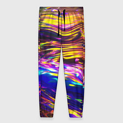 Брюки женские Неоновые полосы текстура, цвет: 3D-принт