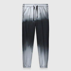 Брюки женские Разводы черной краски, цвет: 3D-принт
